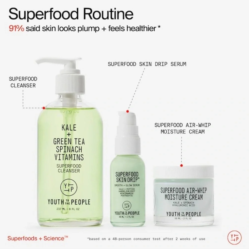 ✨ Youth To The People Superfood Skin Drip Smooth + Glow Serum – 30 mL